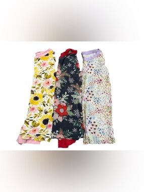 Little Sleepies Girls Bamboo Pajama Top Mixed Lot of 3 Size 5/6 Floral
